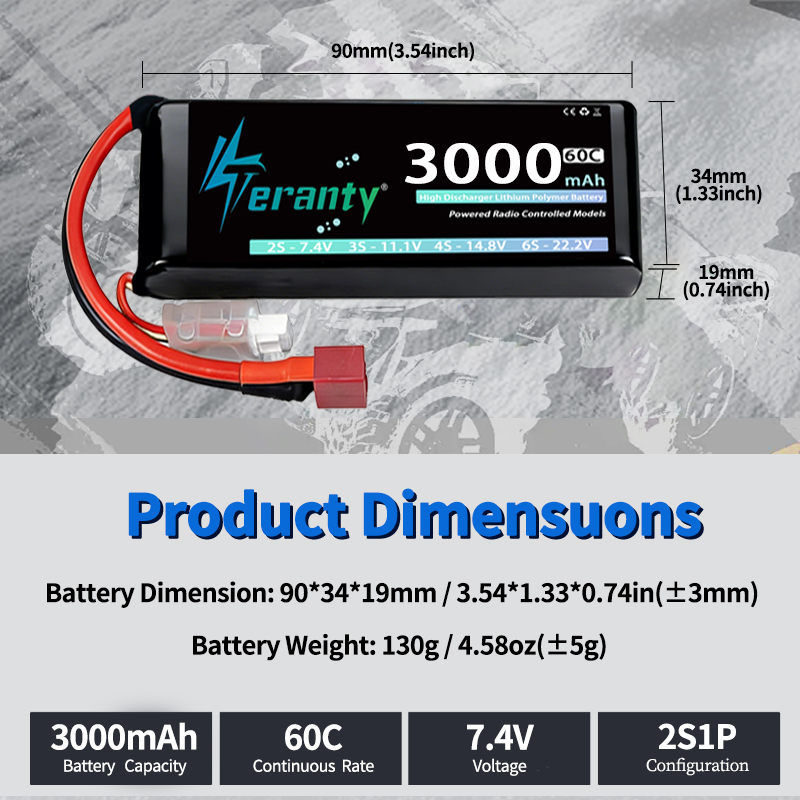 TERANTY 2S 3000mAh Lipo Batter - Rc Hobby Model 评论和价格
