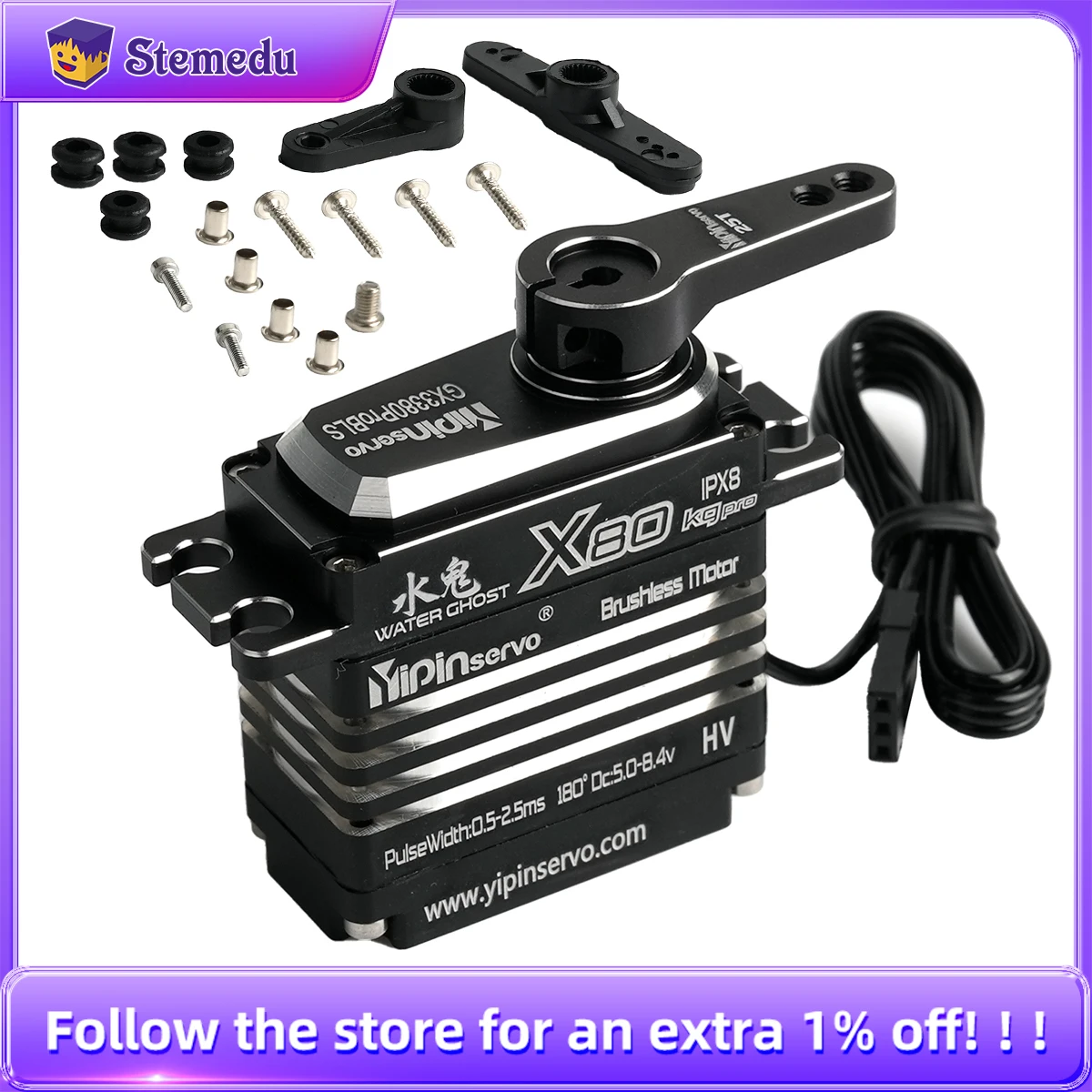 80KG Digital Servo Motor All M - Rc Hobby Model 评论和价格