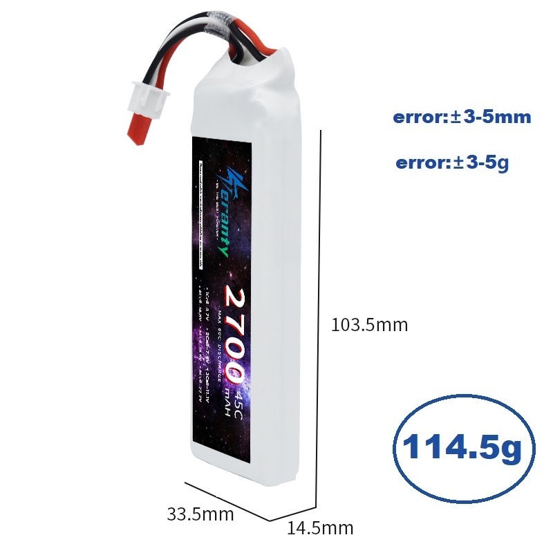 1/3PCS 2S 7.4V Lipo Battery 27 - Rc Hobby Model 评论和价格